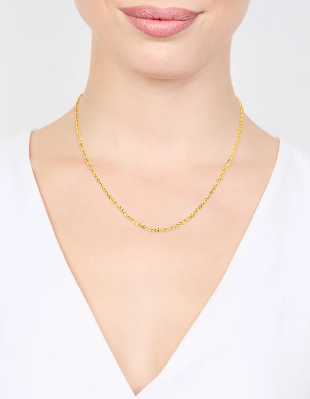 Waterproof Gold Plated Stainless Steel Twisted Short Chain Necklace sold by lovisa product image thumbnail 2