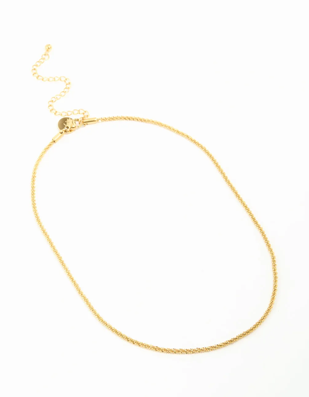 Waterproof Gold Plated Stainless Steel Twisted Short Chain Necklace sold by lovisa product image thumbnail 4