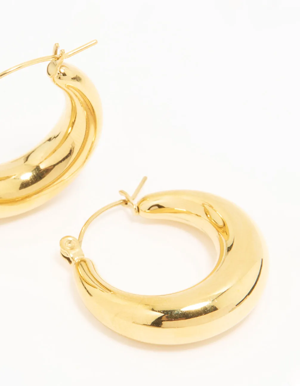 Waterproof Gold Plated Stainless Steel Small Chunky Hoop Earrings sold by lovisa product image thumbnail 3