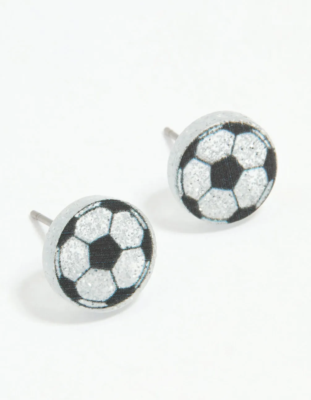 Silver Soccer Ball Stud Earrings sold by lovisa