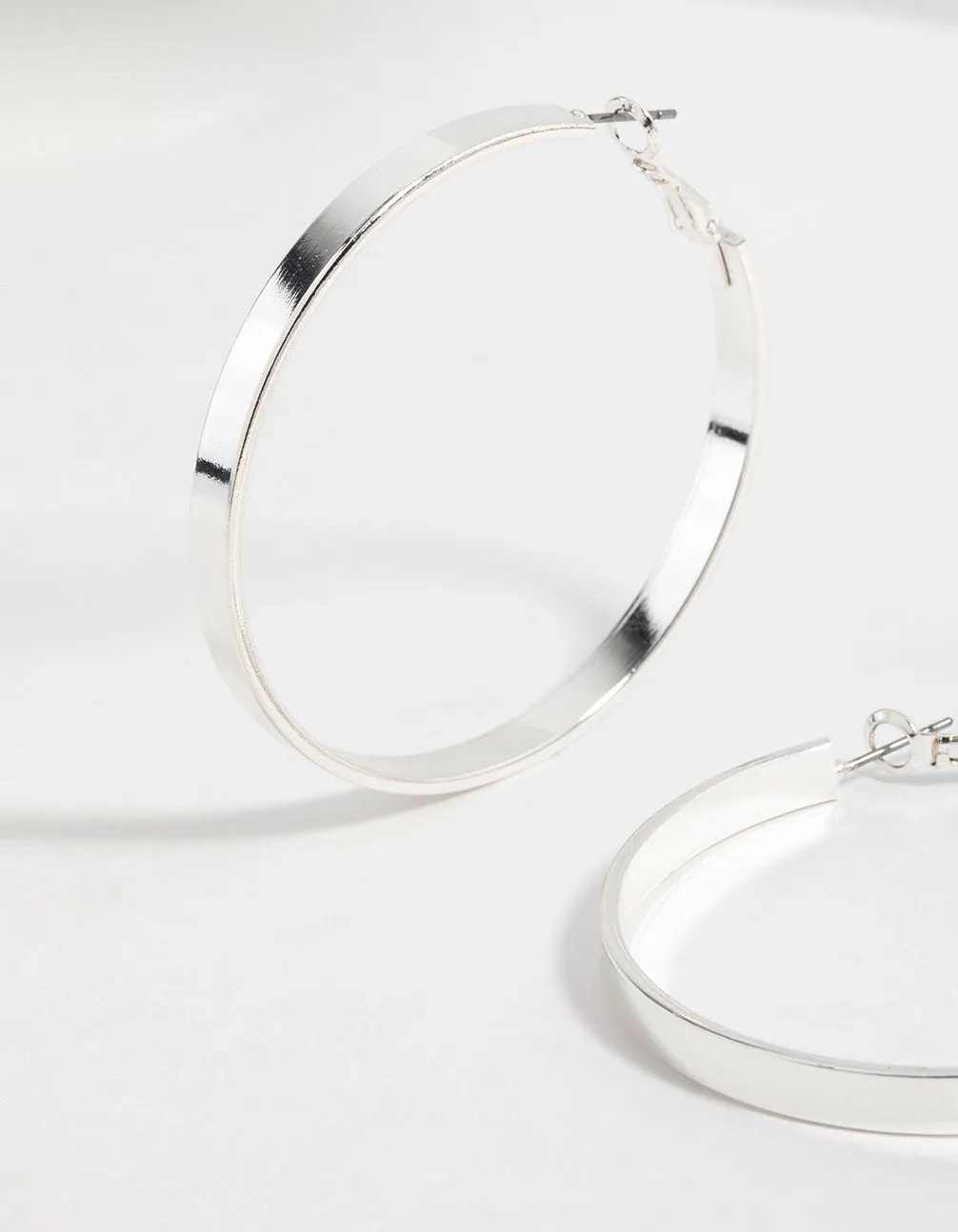 Silver Textured Hoop Earrings sold by lovisa product image thumbnail 4