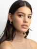 Silver Cubic Zirconia Baguette Hoop Earrings sold by lovisa