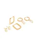 Waterproof Gold Plated Stainless Steel Cubic Zirconia Stud & Hoop Earrings 3-Pack sold by lovisa