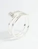 Silver Plated Cubic Zirconia Nail Wrap Ring sold by lovisa