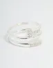 Silver Plated Cubic Zirconia Nail Wrap Ring sold by lovisa