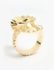 Gold Plated Textured Twist Ring sold by lovisa