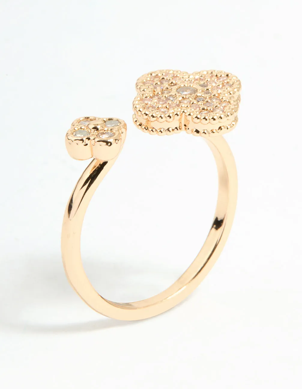 Gold Cubic Zirconia Open Flower Ring sold by lovisa product image thumbnail 2