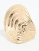 Gold Statement Oval Wave Ring sold by lovisa