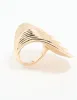 Gold Statement Oval Wave Ring sold by lovisa