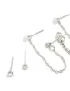 Waterproof Stainless Steel Cubic Zirconia Bow Chain Earrings 3-Pack sold by lovisa