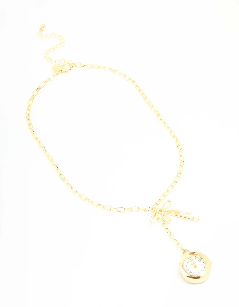 Gold Watch & Bow Charm Necklace sold by lovisa product image thumbnail 2