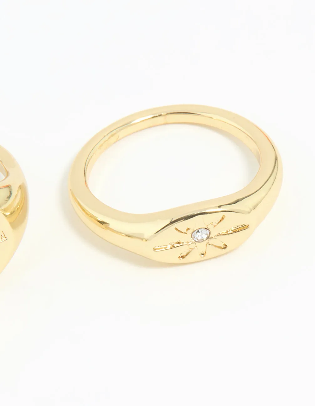 Gold Plated Compass & Star Stacking Rings 4-Pack sold by lovisa product image thumbnail 3