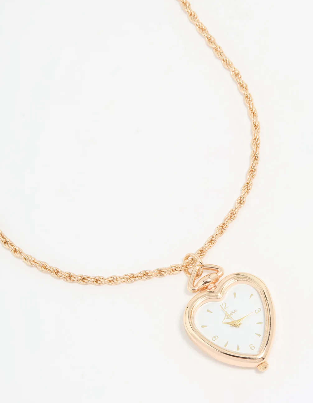 Gold Heart Pocket Watch Necklace sold by lovisa