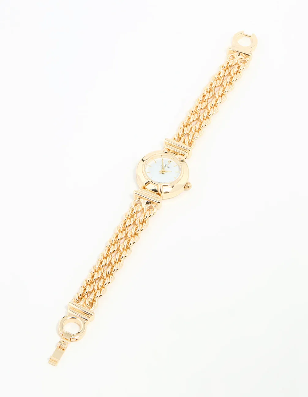 Gold Round Chain Watch Bracelet sold by lovisa product image thumbnail 2