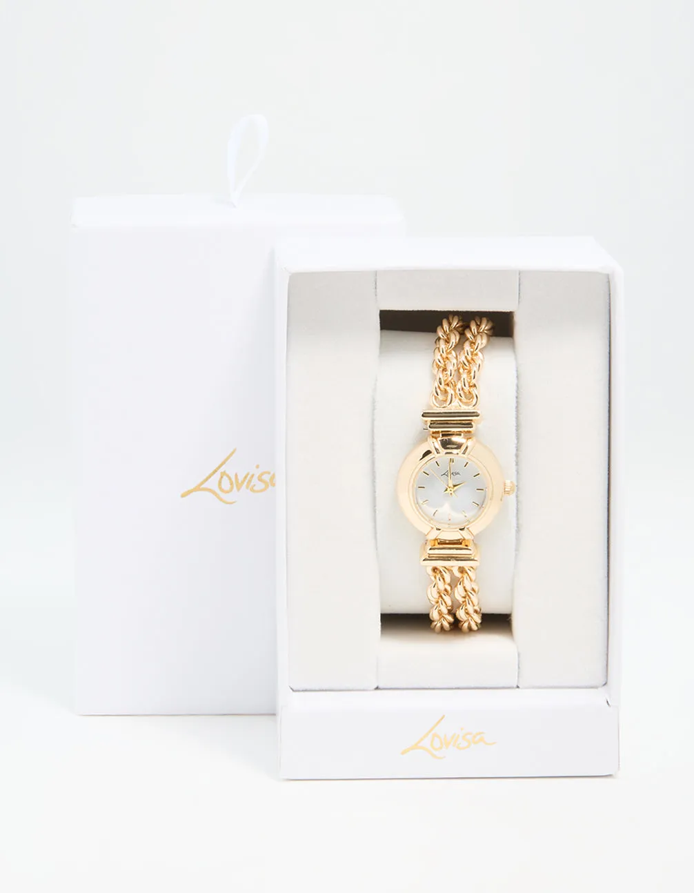 Gold Round Chain Watch Bracelet sold by lovisa product image thumbnail 3