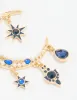 Gold Pearl Blue Diamante Celestial Drop Earrings sold by lovisa
