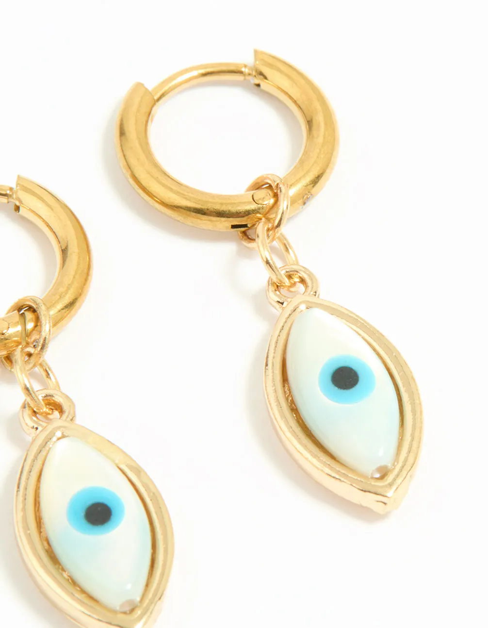 Waterproof Gold Plated Stainless Steel Double Evil Eye Earrings 2-Pack sold by lovisa product image thumbnail 3