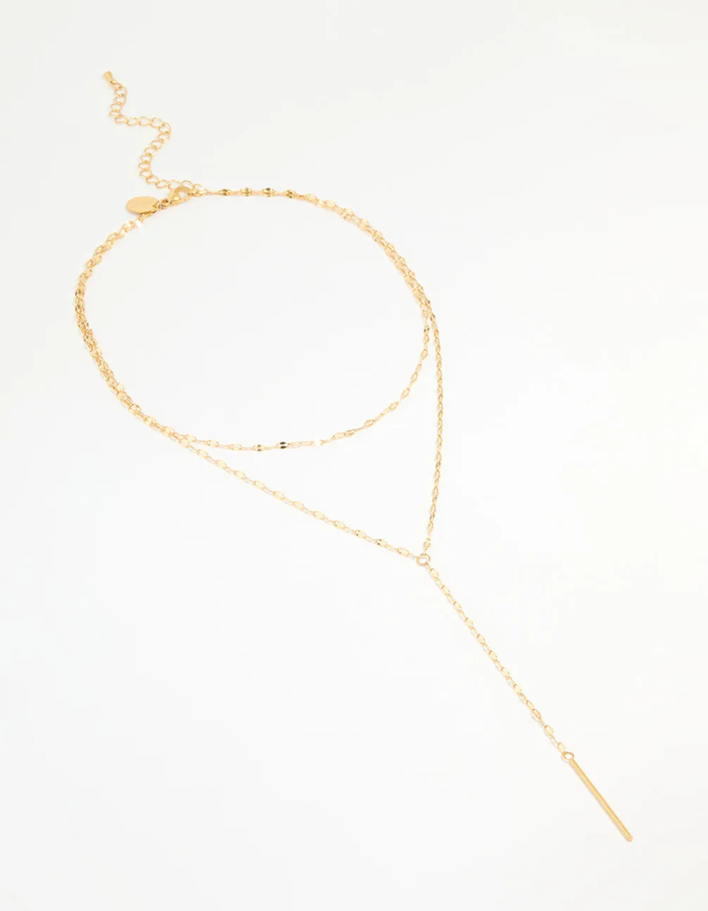 Waterproof Gold Plated Stainless Steel Layered Chain Y-Necklace sold by lovisa product image thumbnail 2