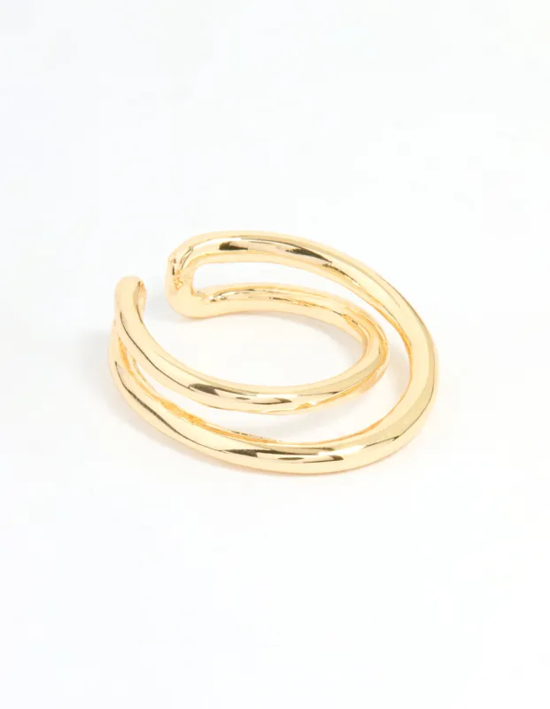 Gold Plated Open Band Ring sold by lovisa