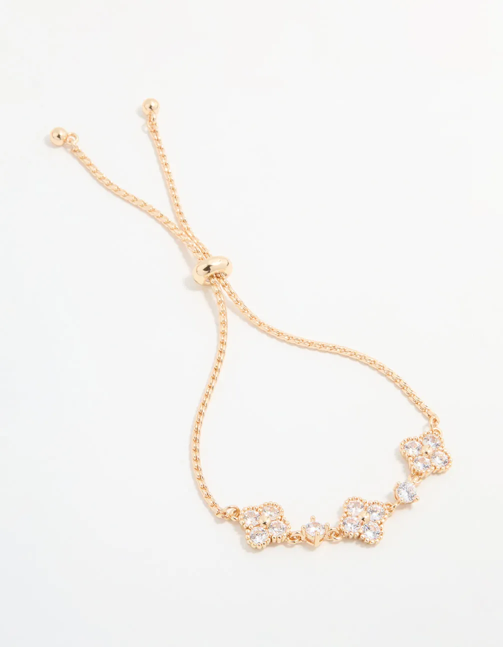 Silver Cubic Zirconia Floral Toggle Bracelet sold by lovisa