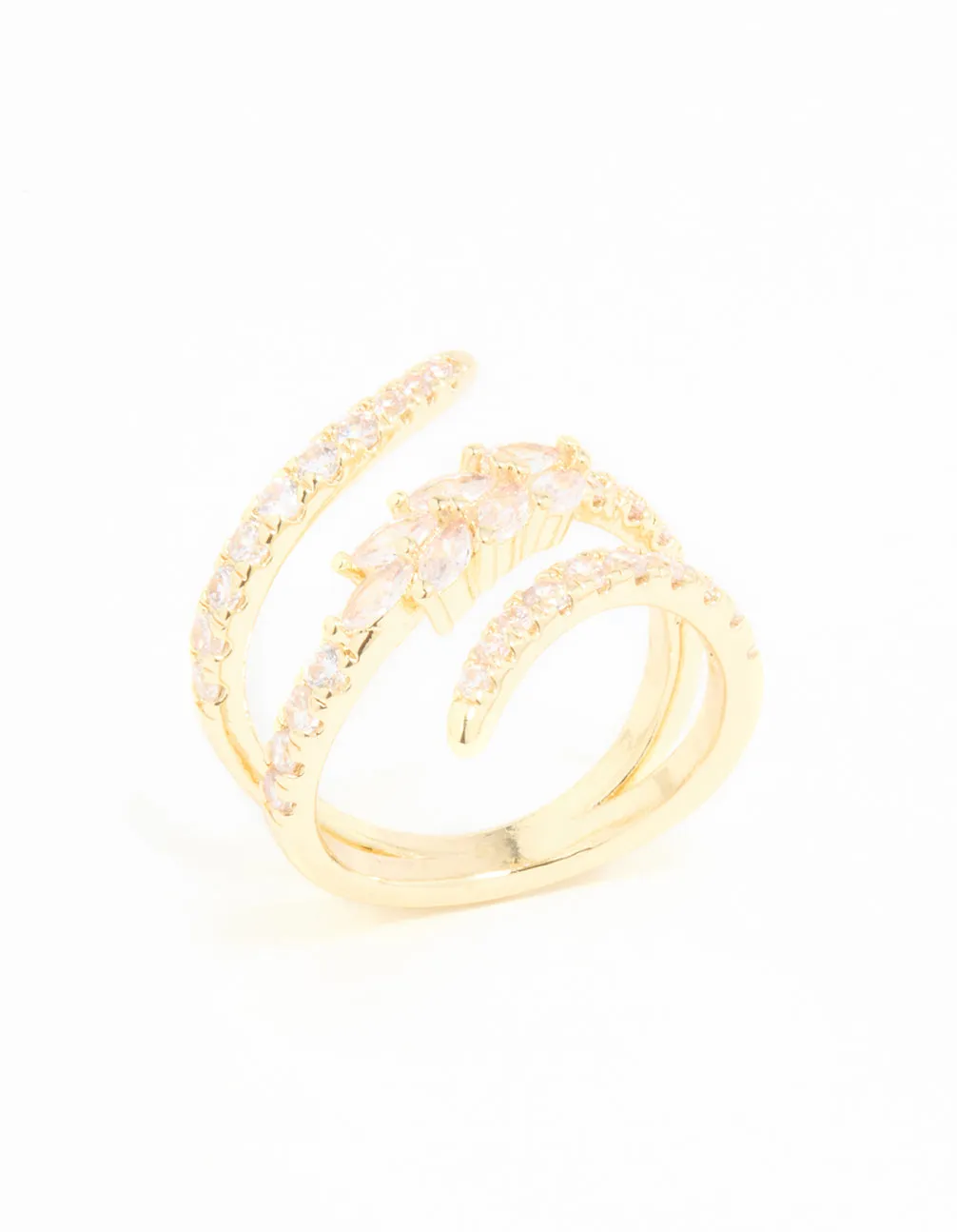 Gold Plated Cubic Zirconia Open Wrap Ring sold by lovisa product image thumbnail 2