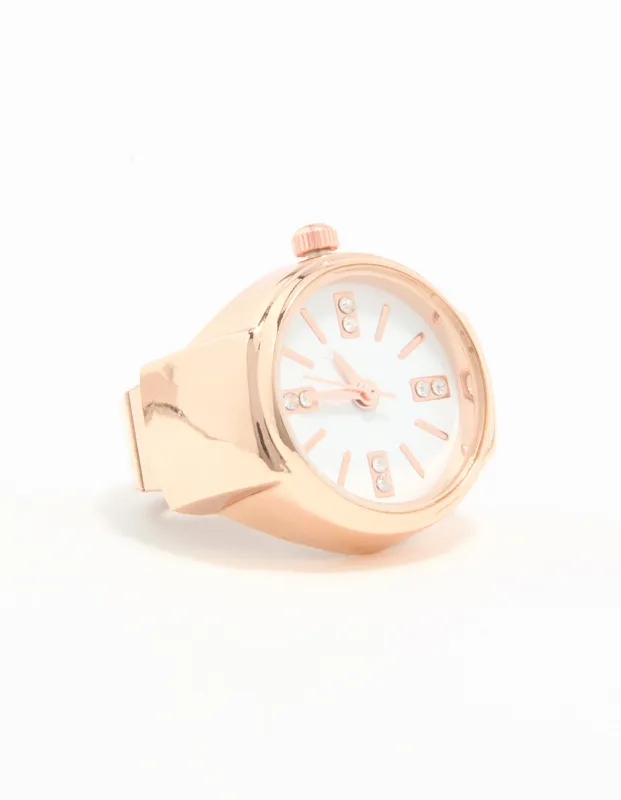 Rose Gold Statement Watch Ring sold by lovisa
