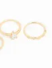 Gold Plated Cubic Zirconia Elegant Pear Stacking Rings 3-Pack sold by lovisa
