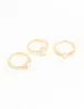 Gold Plated Cubic Zirconia Marquise Stacking Rings 3-Pack sold by lovisa