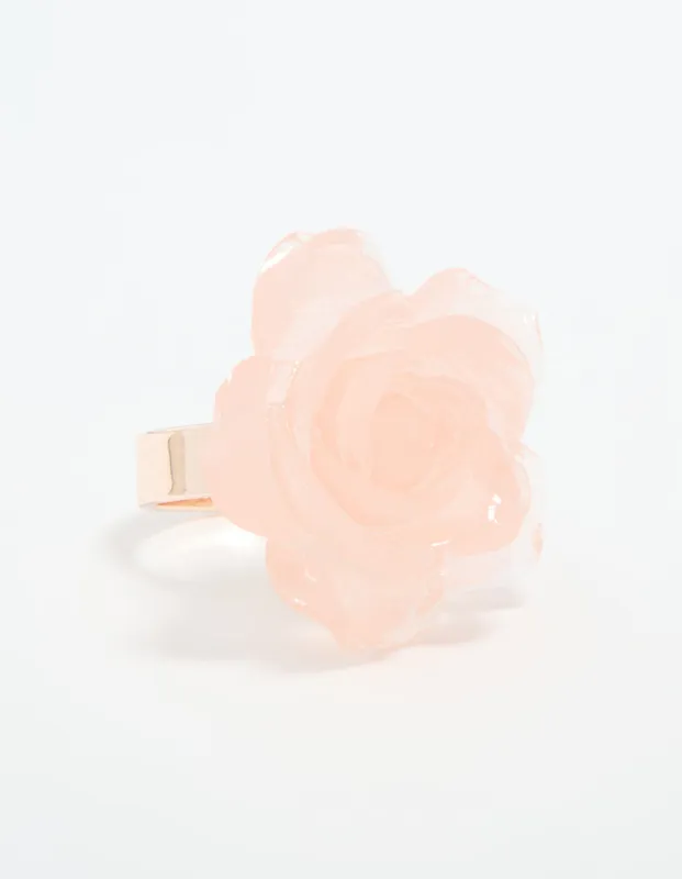 Rose Gold Large Rosette Ring sold by lovisa