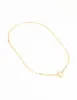 Waterproof Gold Plated Stainless Steel Cubic Zirconia T & O Necklace sold by lovisa