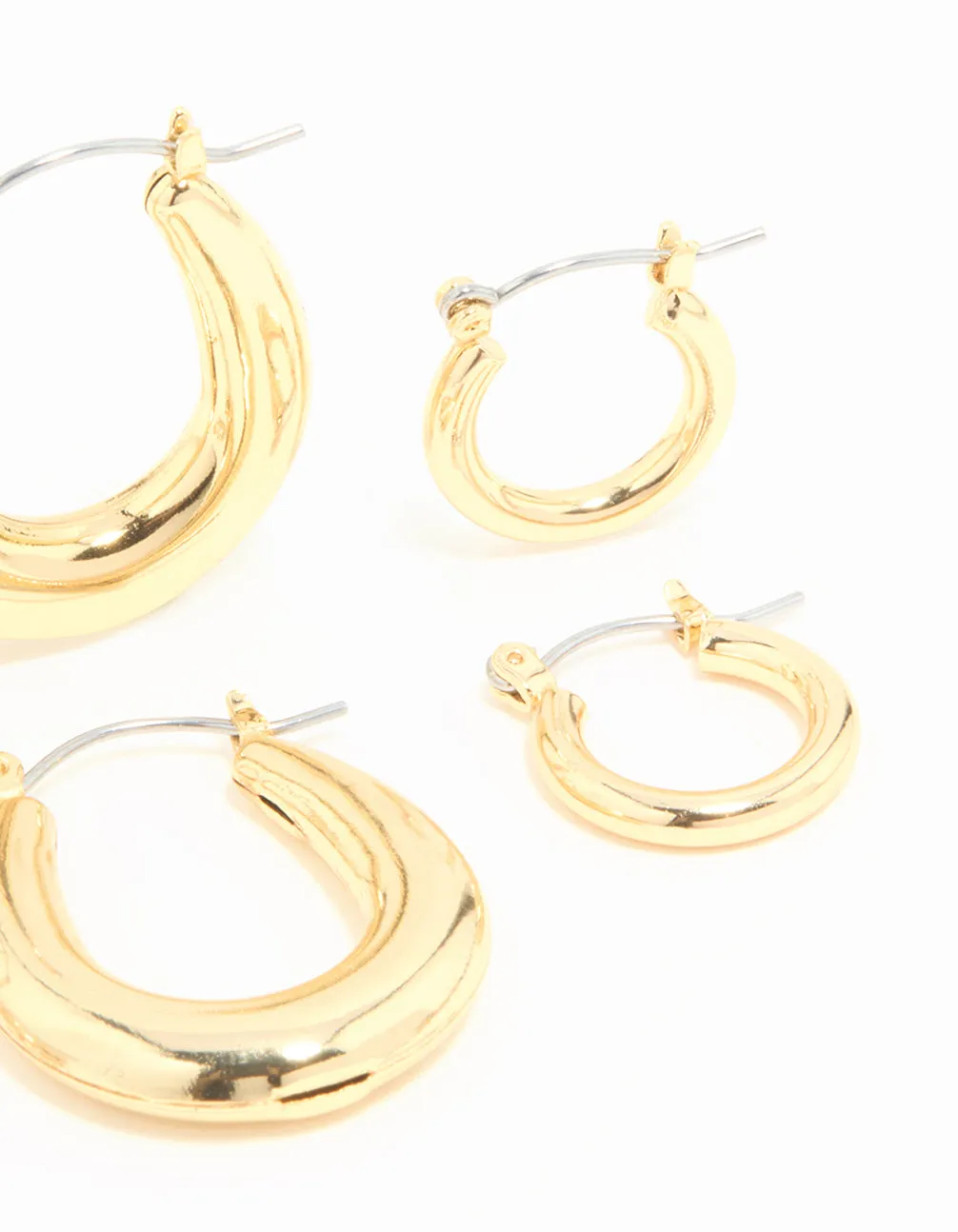 Gold Plated Oval Hoops 3-Pack sold by lovisa product image thumbnail 3