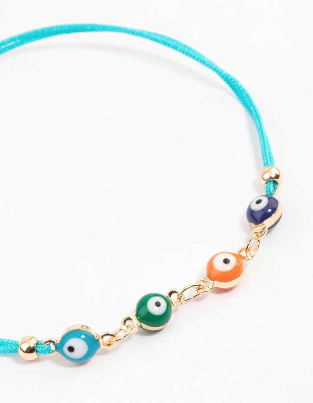 Gold Multi Evil Eye Chain Bracelet sold by lovisa product image thumbnail 2
