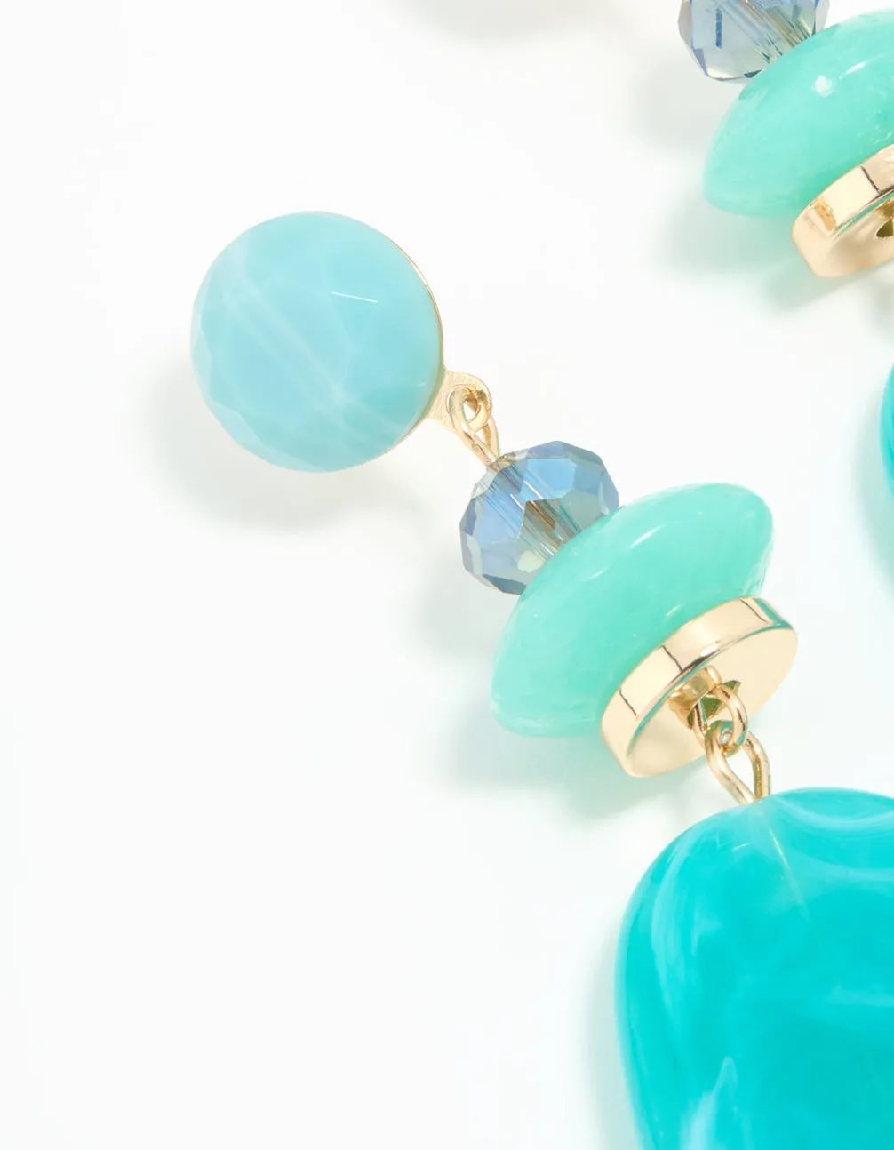 Blue Acrylic Beaded Drop Earrings sold by lovisa product image thumbnail 2
