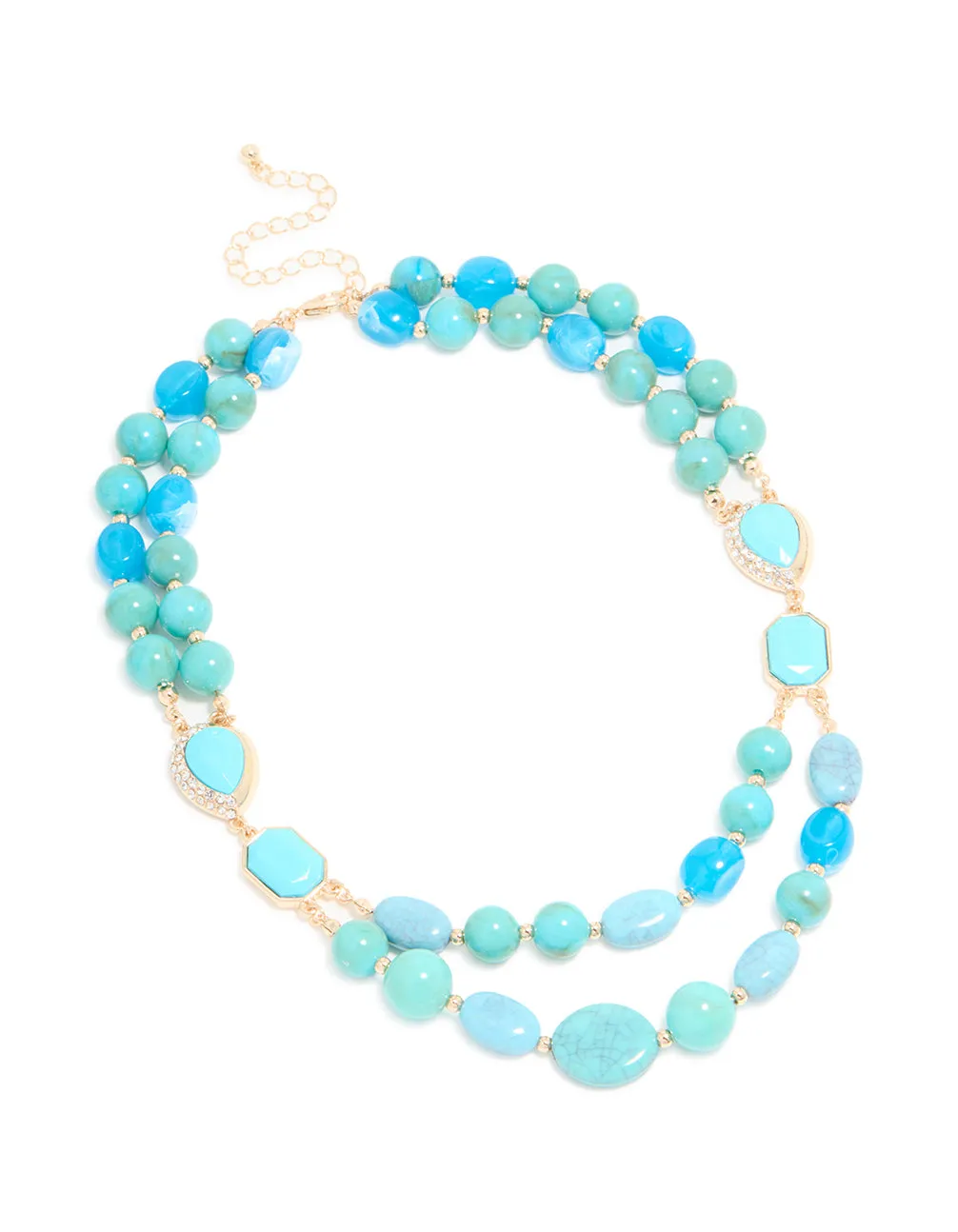 Blue Acrylic Beaded Layered Necklace sold by lovisa product image thumbnail 2