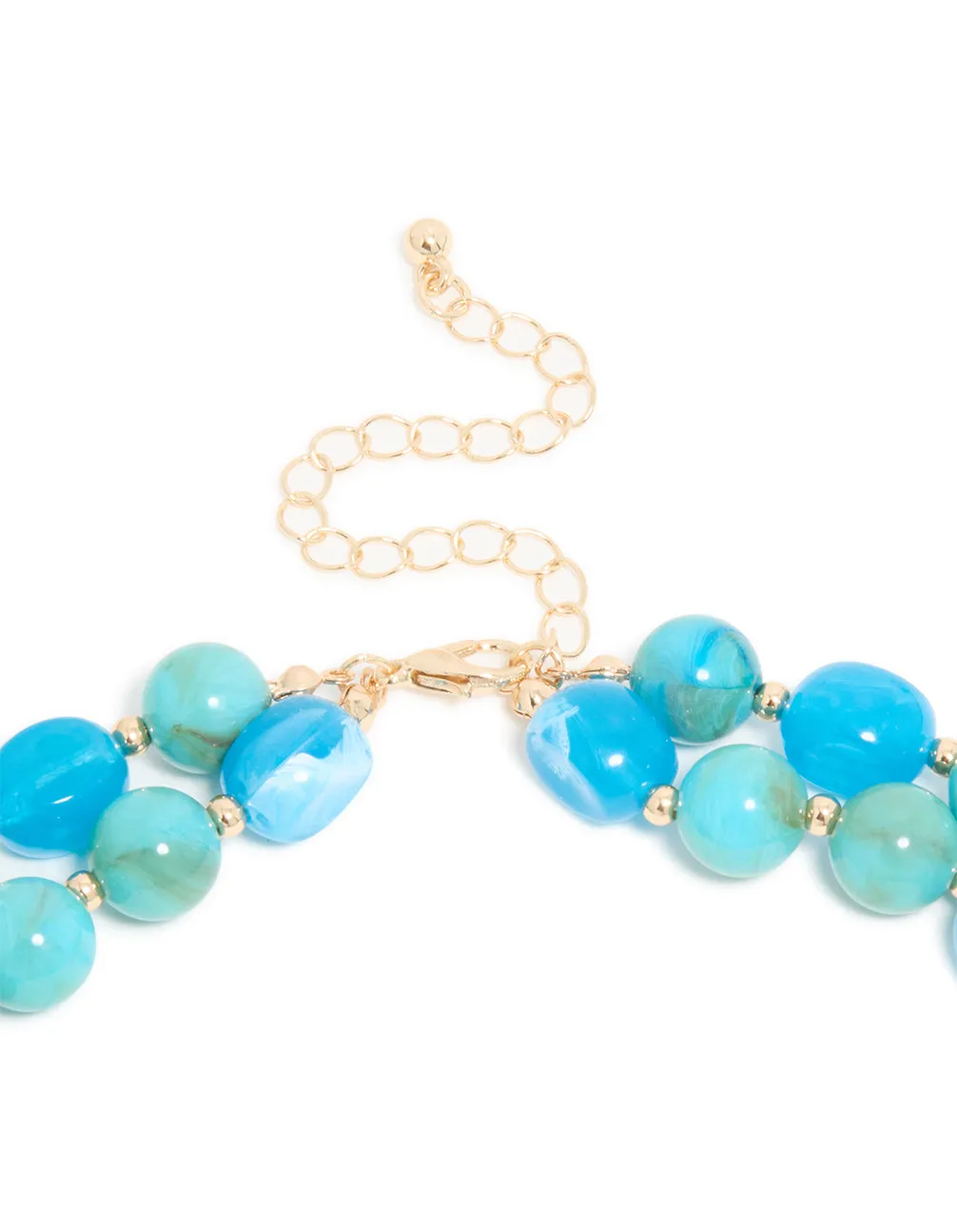 Blue Acrylic Beaded Layered Necklace sold by lovisa product image thumbnail 3