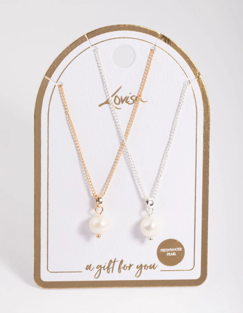Mixed Metal Freshwater Pearl Classic Necklace Pack sold by lovisa