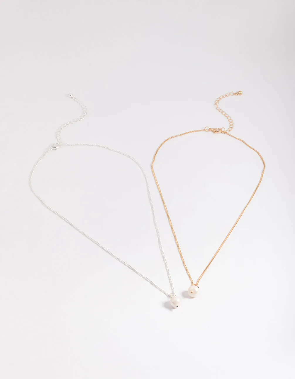 Mixed Metal Freshwater Pearl Classic Necklace Pack sold by lovisa product image thumbnail 3