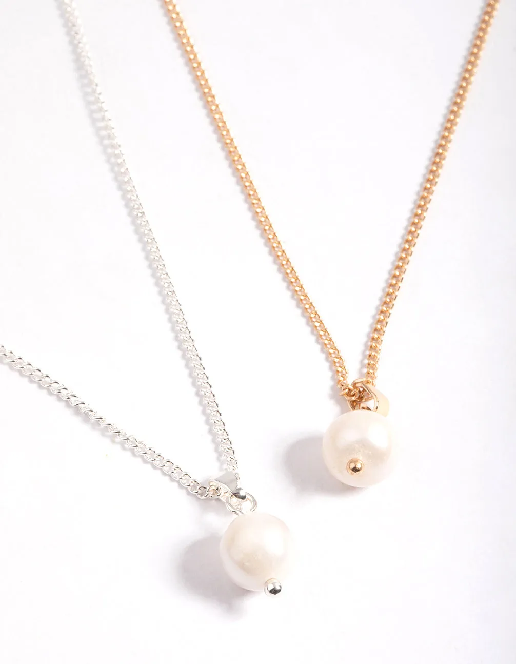 Mixed Metal Freshwater Pearl Classic Necklace Pack sold by lovisa product image thumbnail 2