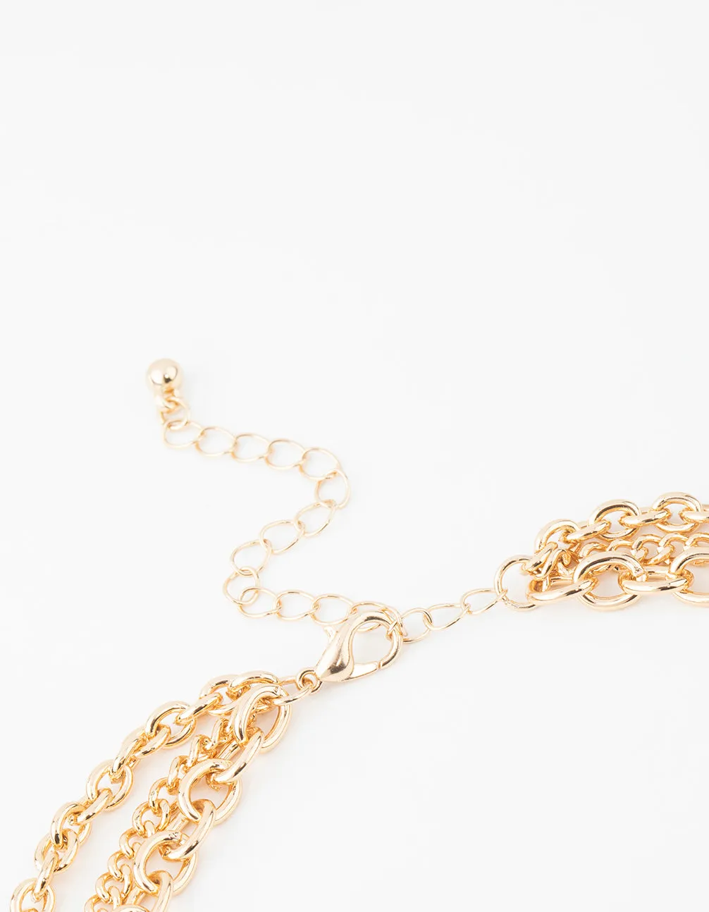 Gold Heart & Textured Charm Layered Necklace sold by lovisa product image thumbnail 3