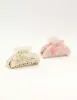 Pink & Cream Acrylic Curved Claw Clip 2-Pack sold by lovisa