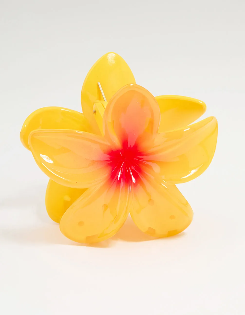 Yellow & Orange Ombre Frangipani Claw Clip sold by lovisa