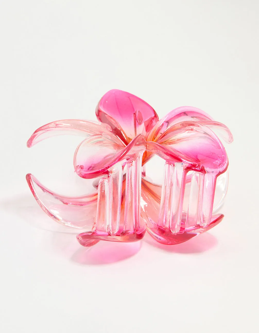 Pink & Orange Frangipani Ombre Tropical Claw Clip sold by lovisa product image thumbnail 2