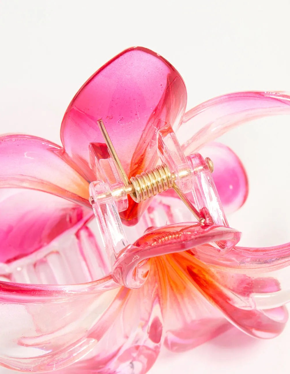 Pink & Orange Frangipani Ombre Tropical Claw Clip sold by lovisa product image thumbnail 3
