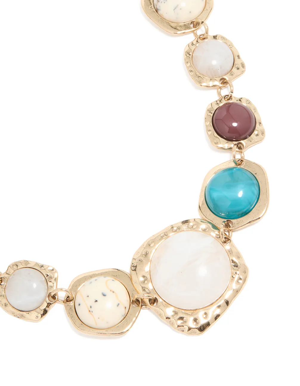 Organic Neutral & Turquoise Stone Necklace sold by lovisa