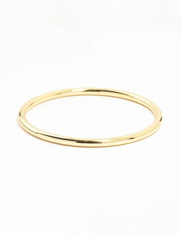Gold Round Bangle sold by lovisa