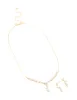 Gold Cubic Zirconia Flower Vine Necklace & Drop Earrings Set sold by lovisa
