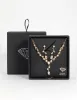 Gold Cubic Zirconia Flower Vine Necklace & Drop Earrings Set sold by lovisa