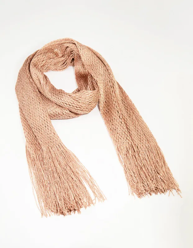Rose Glitter Fabric Draped Scarf sold by lovisa