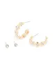 Gold Diamante Flower Hoop & Classic Stud Earrings 2-Pack sold by lovisa
