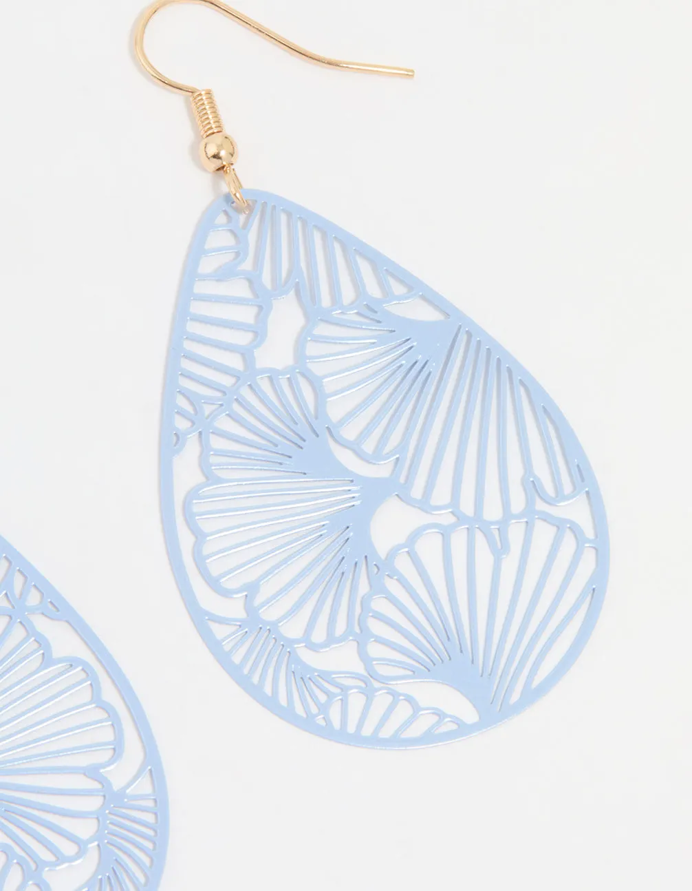Gold Blue Filigree Pear Drop Earrings sold by lovisa product image thumbnail 5